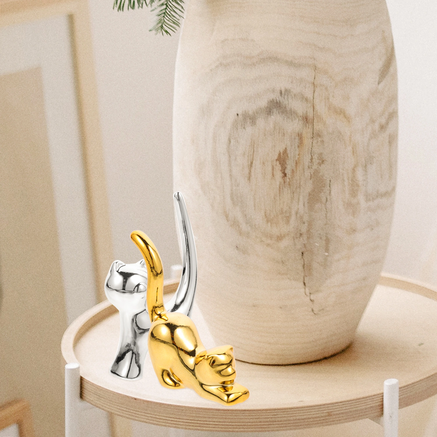 2pcs Ceramic Ring Holder Jewelry Ring Holder Prime Ring Holder Home Supplies