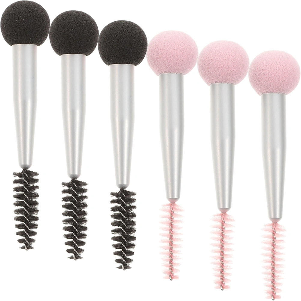 6pcs Beauty Sponge Make up Brush Sponge Mushroom Head Make up Brush Applicator Eyelash Brush