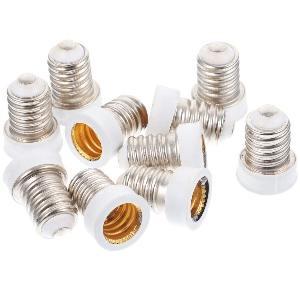 10pcs Bulb Adapter Lamp Holder Adapter E14 To E12 Light Bulb Adapter Supply