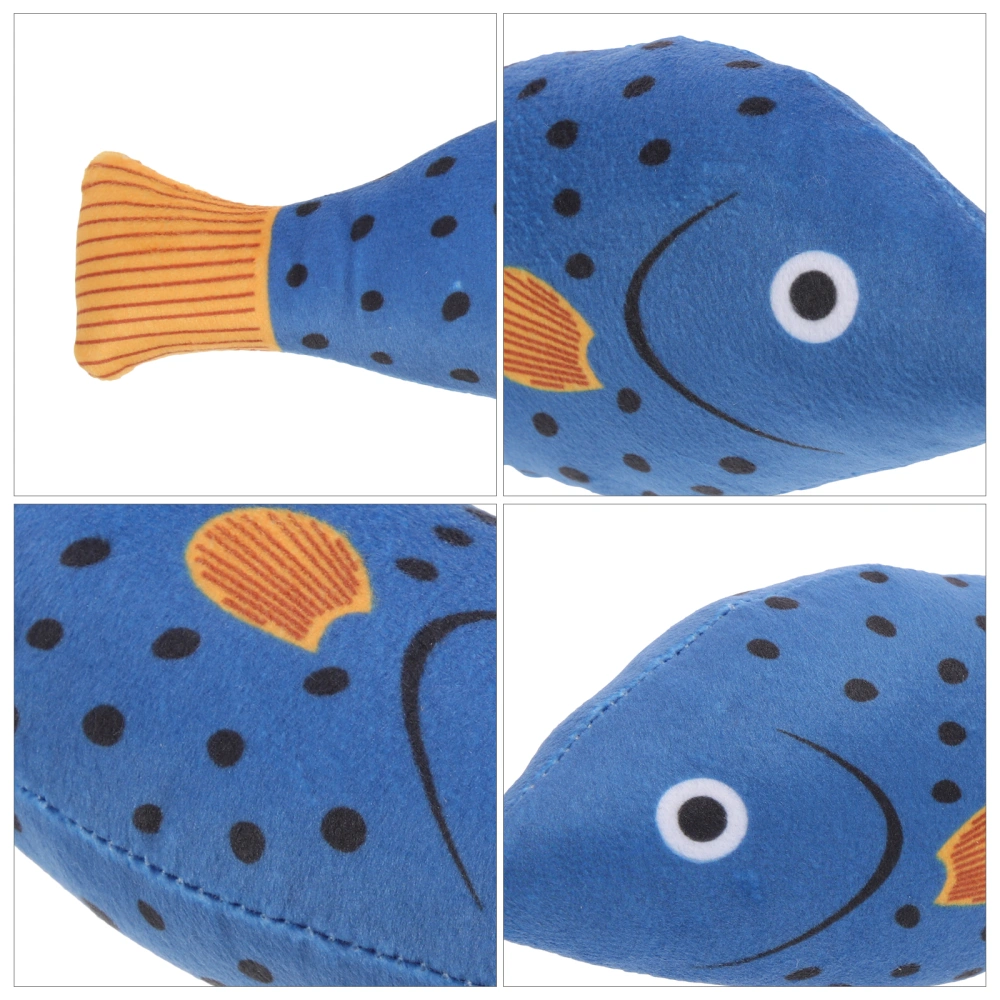 Cat Toy Plush Fish Toy Kitten Catnip Toy Interactive Plush Chewing Toy Pet Toy