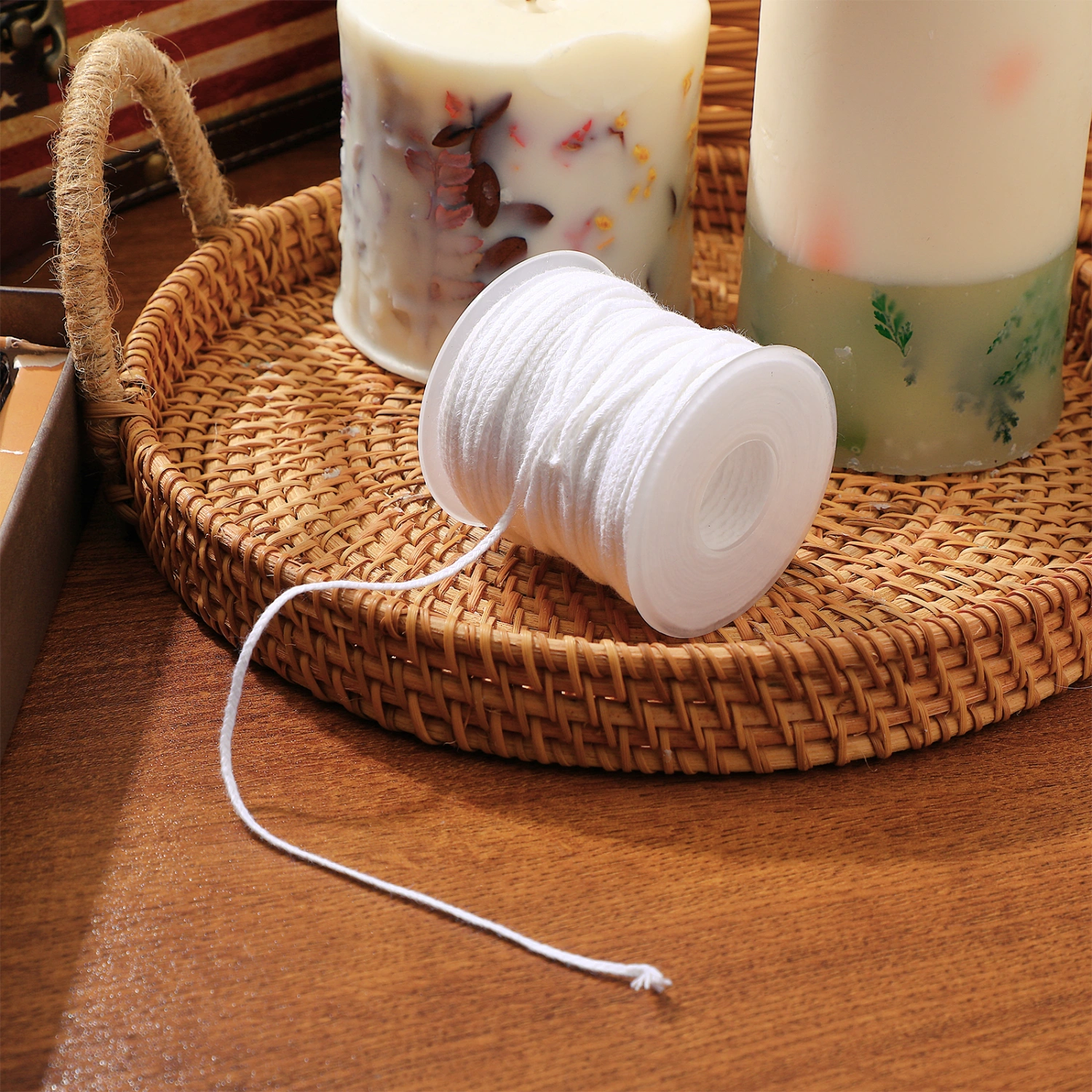1 Roll of Braided Wick Candle Wick Spool Wick for DIY Candle and Candle Making