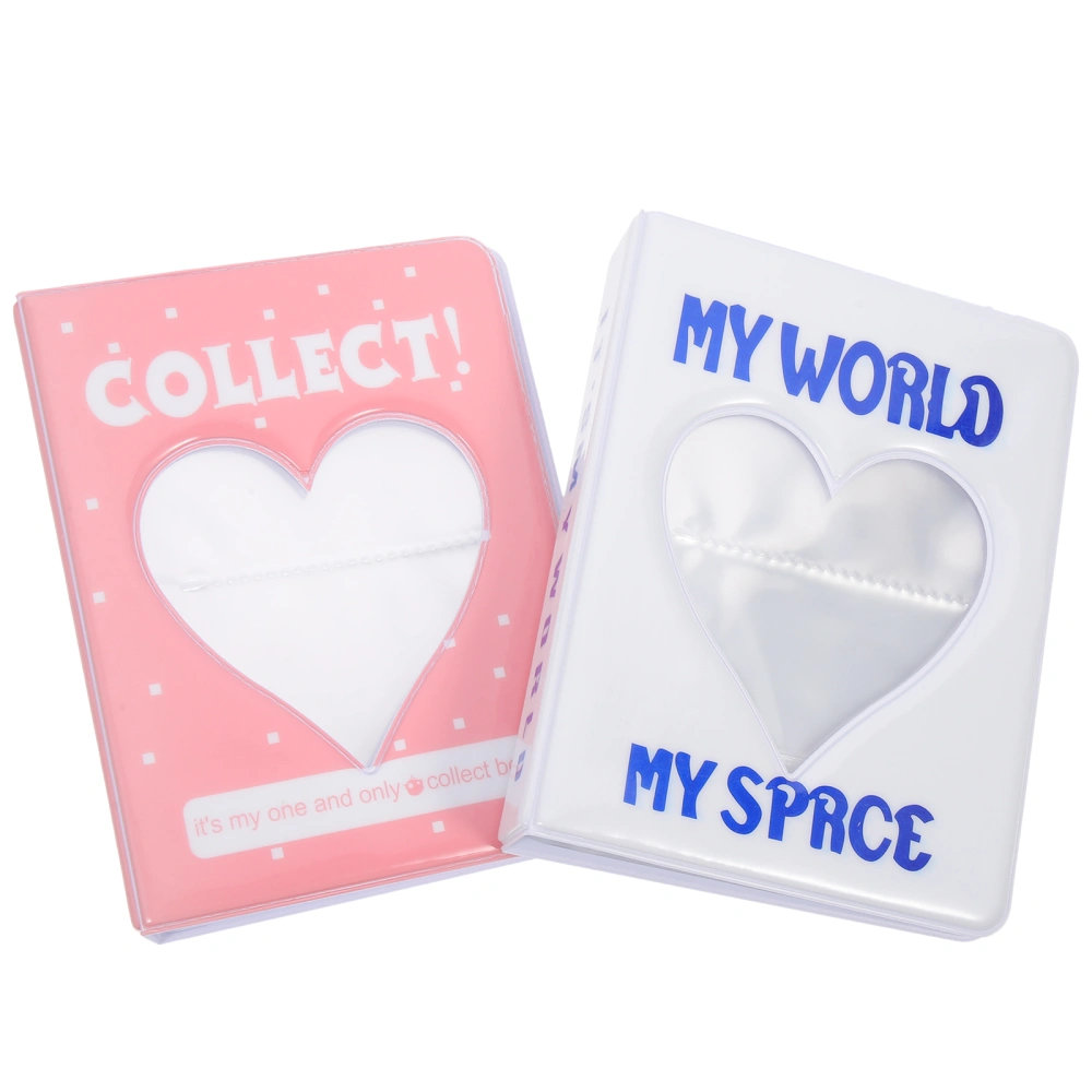 2Pcs Game Cards Album Decorative Photo Organizer Postcard Storage Book Portable Small Photo Book