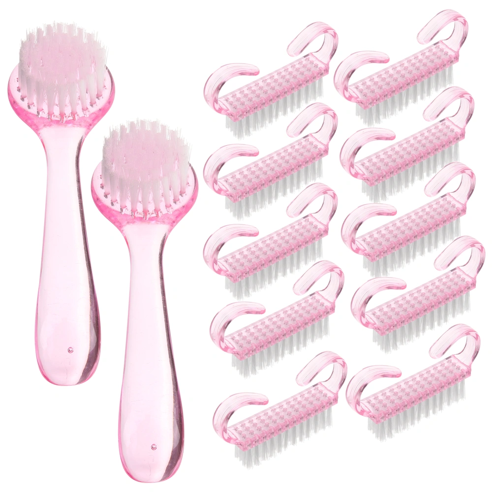 1 Set Nail Brushes Nail Dust Cleaning Manicure Pedicure Scrubbing Cleaner Tool Kit(Random Color)