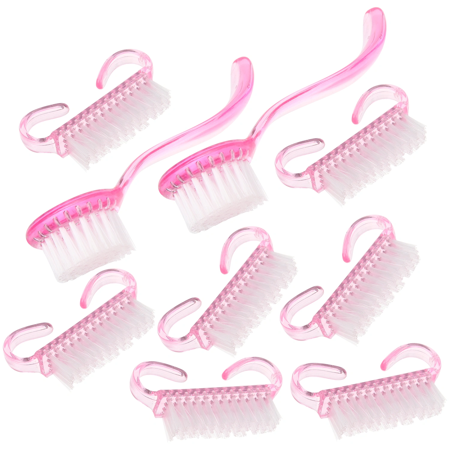 1 Set Nail Brushes Nail Dust Cleaning Manicure Pedicure Scrubbing Cleaner Tool Kit(Random Color)