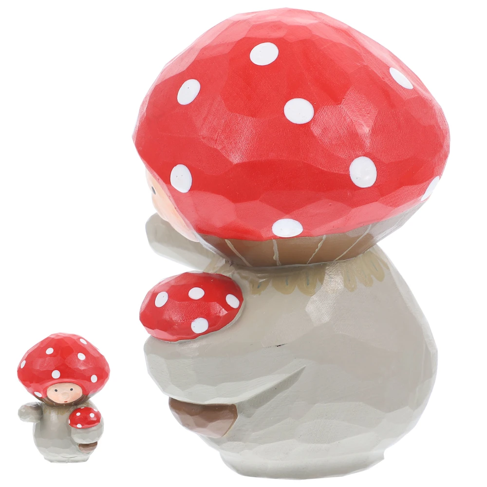 Wooden Mushroom Creative Ornament Home Decoration Mushroom Wooden Figure