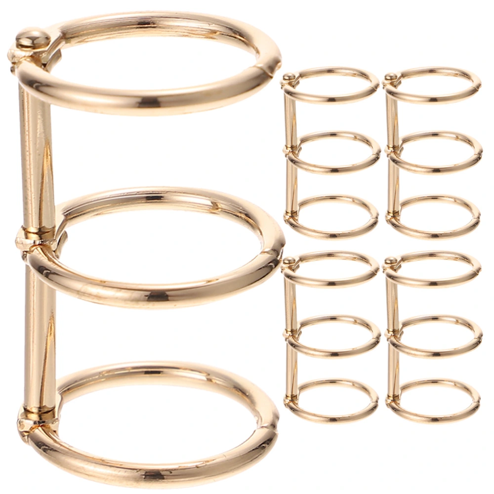 5Pcs Loose Leaf Binder Rings Alloy Loose Leaf Rings Exquisite Notebook Binder Rings Replacements