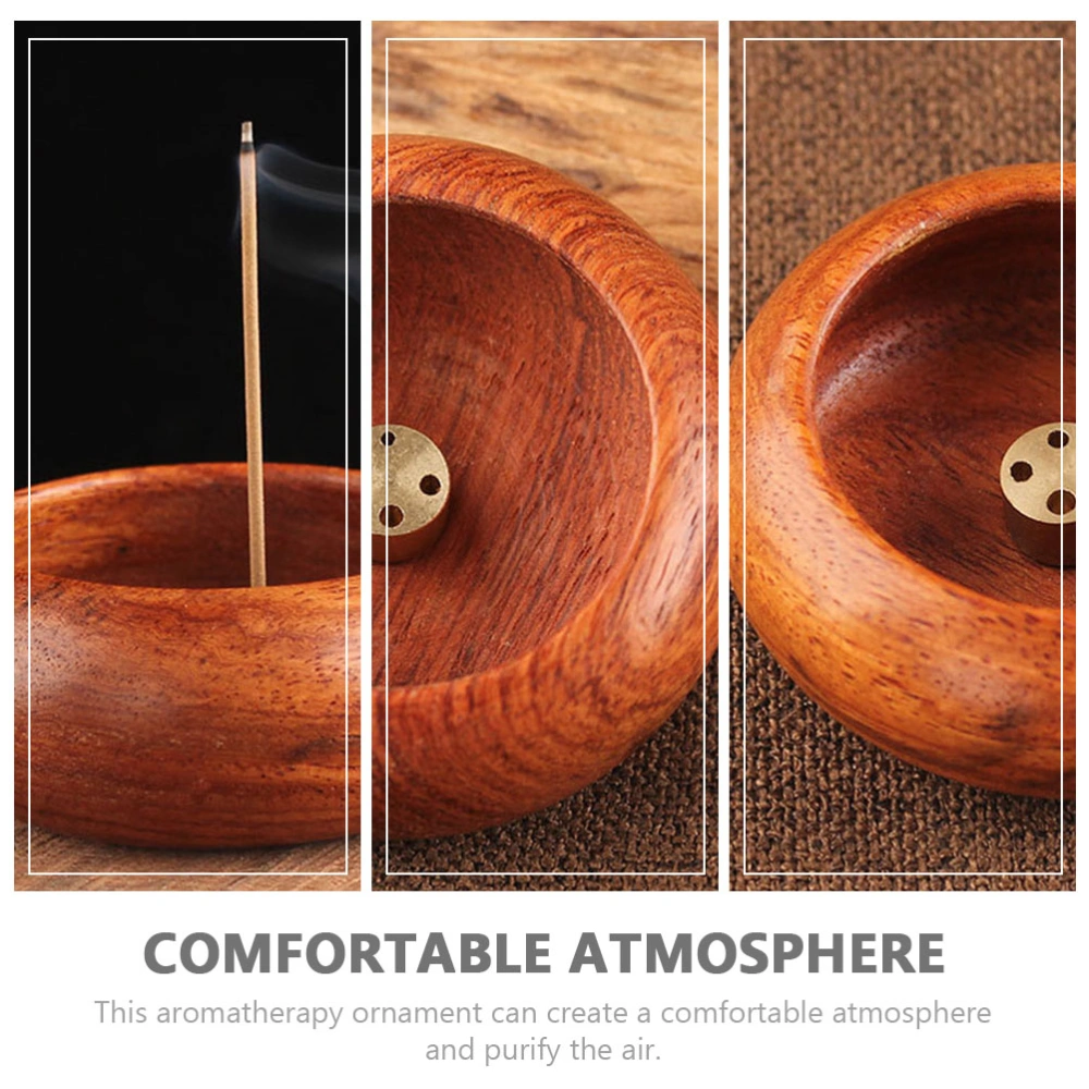 2Pcs Wooden Incense Burner Bowl Incense Stick Holder Ash Catcher for Home Office