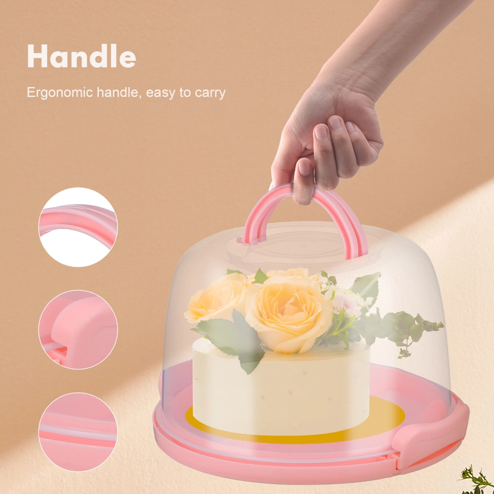 Portable Cake Carrier with Lid and Handle Cupcake Container for Cookies Pies Desserts