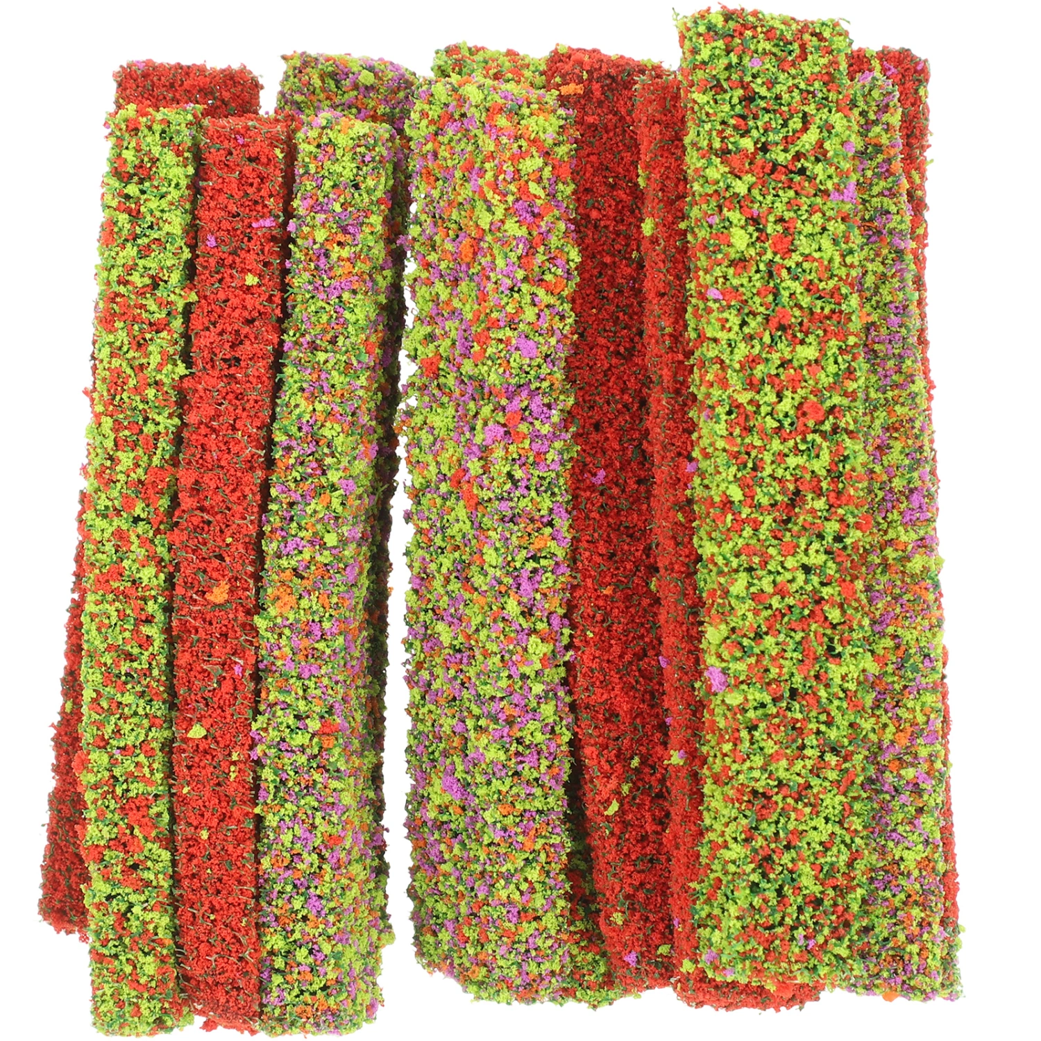 15PCS Miniature Bush Strips Simulation Shrub Cluster Shrub Vegetation Groups