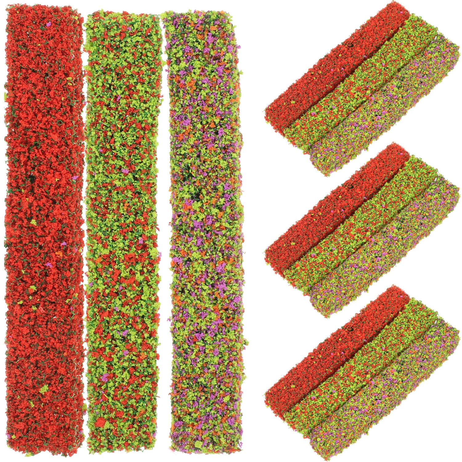 15PCS Miniature Bush Strips Simulation Shrub Cluster Shrub Vegetation Groups