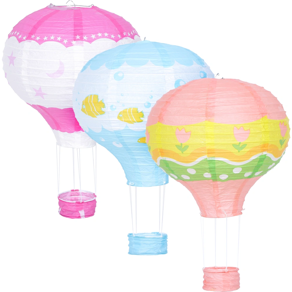 3pcs Creative  Paper Lantern Kindergarten Party Decoration Craft Paper Lantern Decor