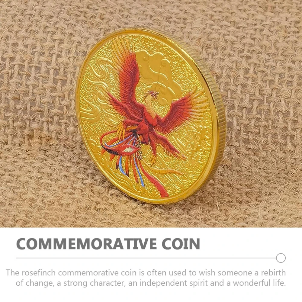 Mythical Rosefinch Souvenir Medal Commemorative Coin Traditional Fortune Coin