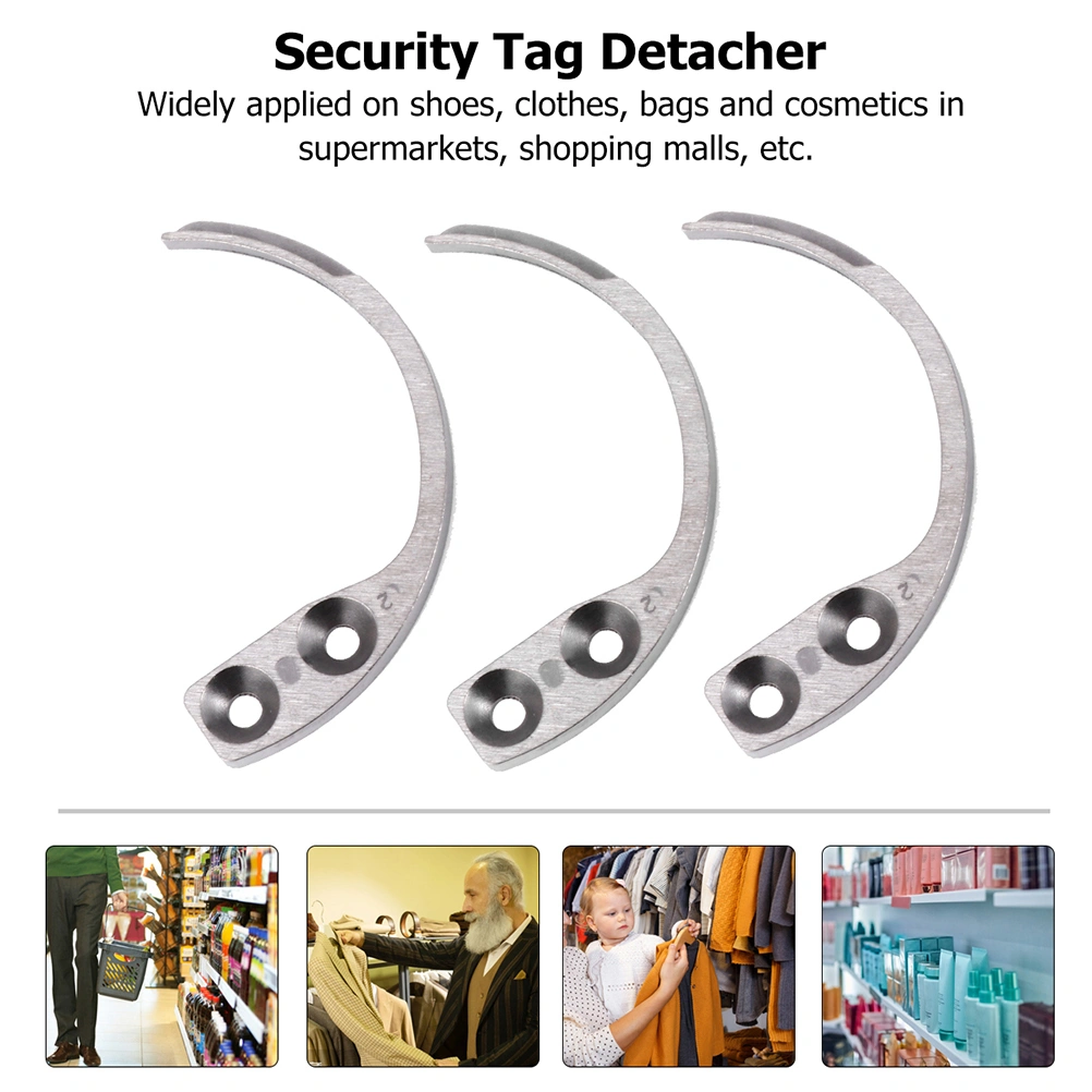 2Pcs Stainless Steel Tags Hooks Tool Portable Tag Remover Magnetic Tag Remover for Shop