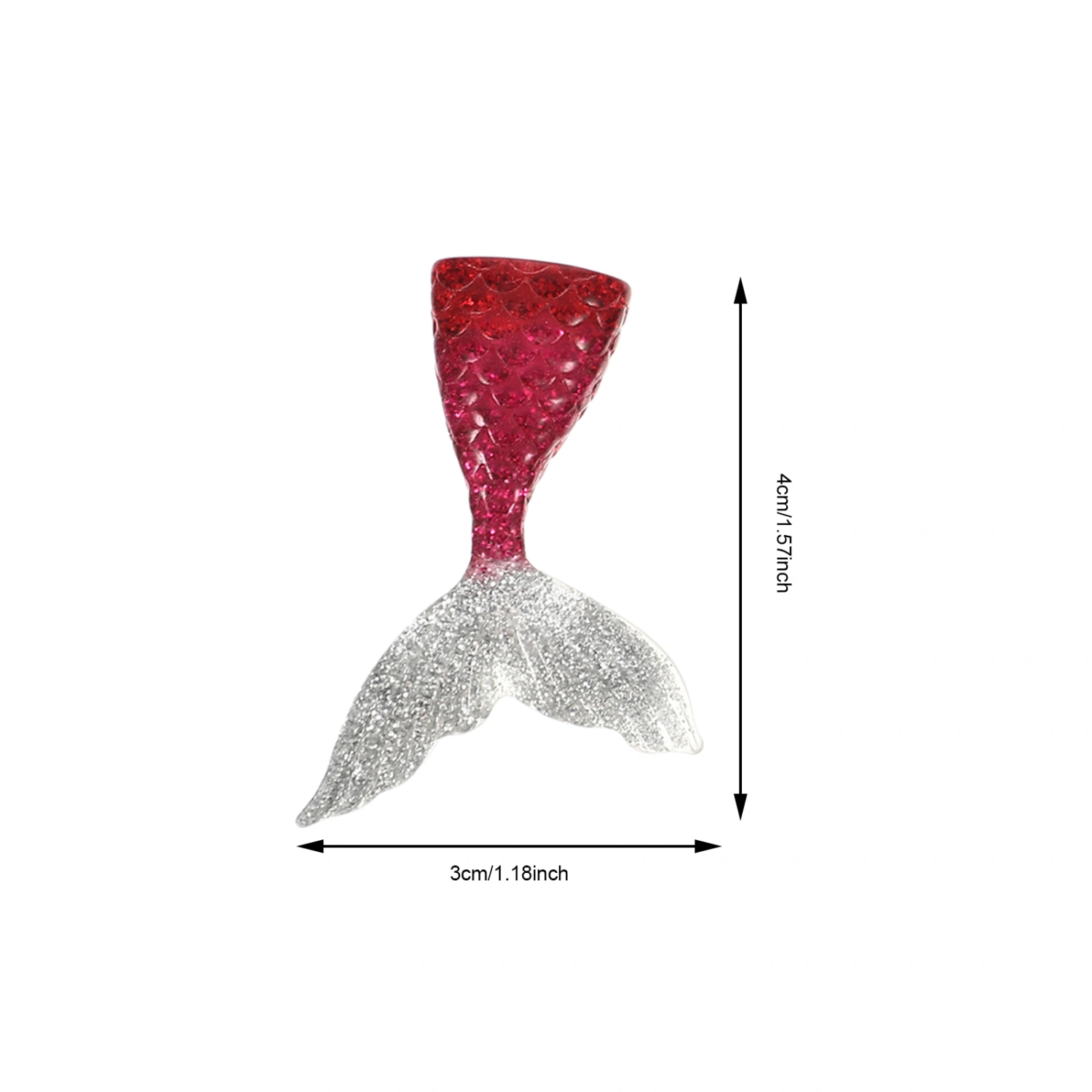 12pcs Miniature Resin Mermaid Tail Ornaments Phone Case Decor Diy Crafts Making Material