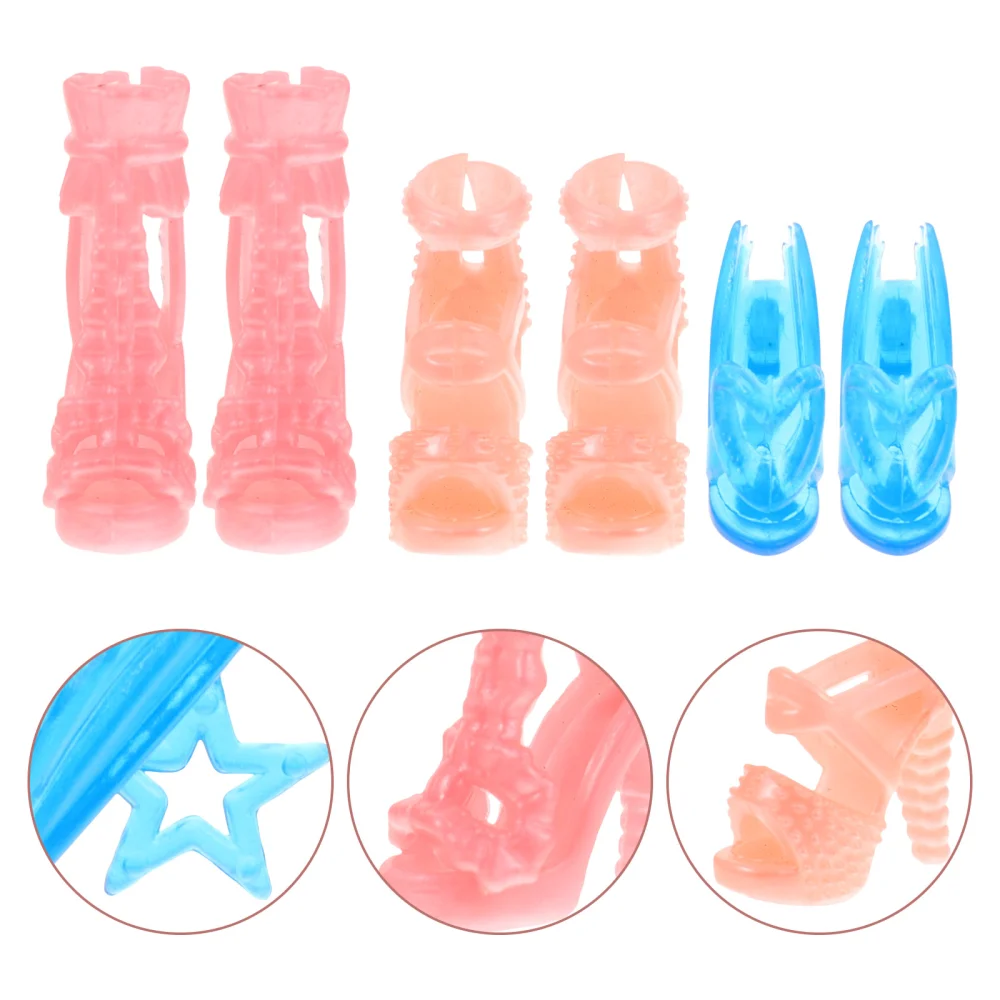 15 Pairs of Decorative Doll Shoes Simulation Mini Shoes Wear-Resistant Tiny Shoes DIY Shoes