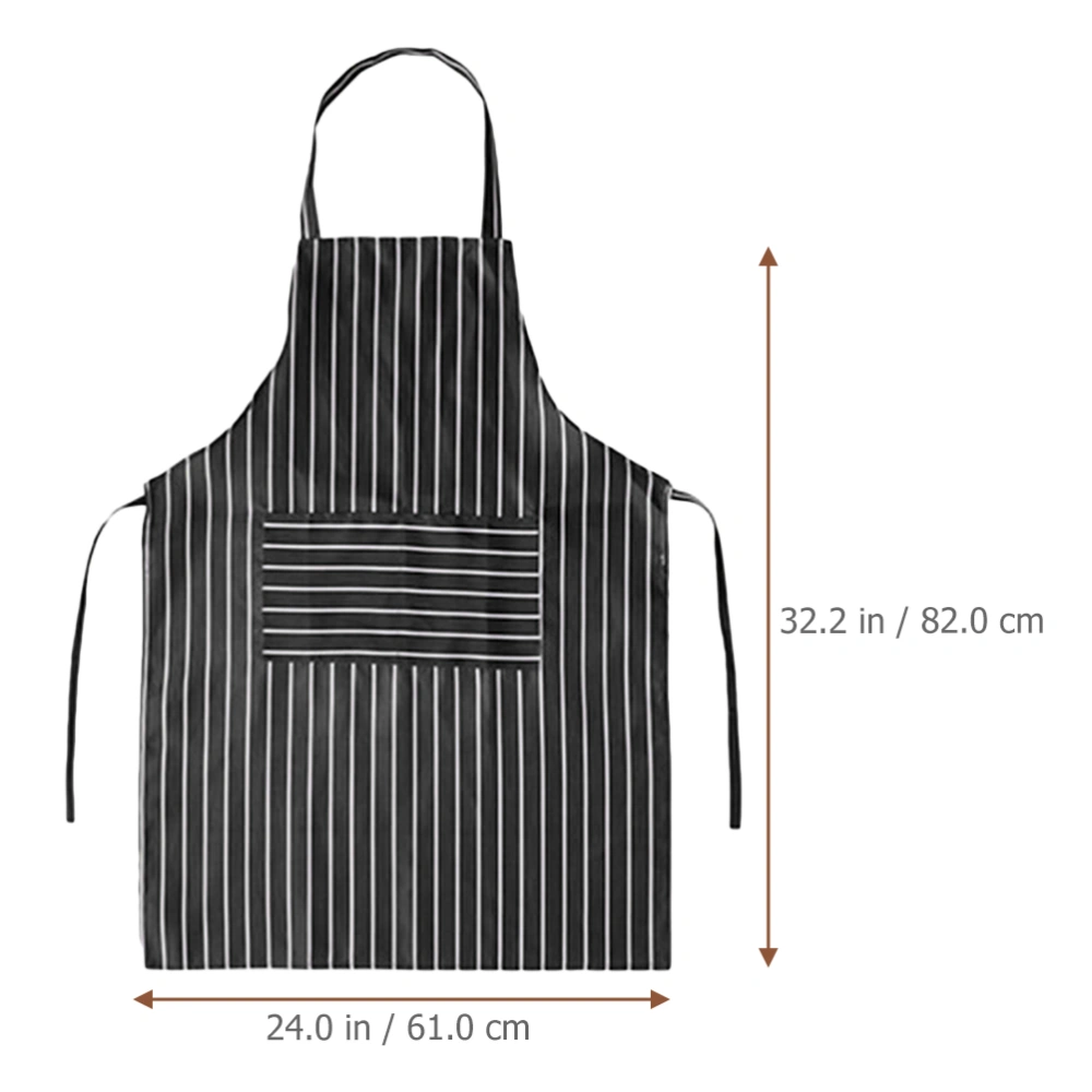 2pcs Kitchen Apron with Pocket Oil Proof Cooking Apron Striped Kitchen Cooking Apron for Men Women