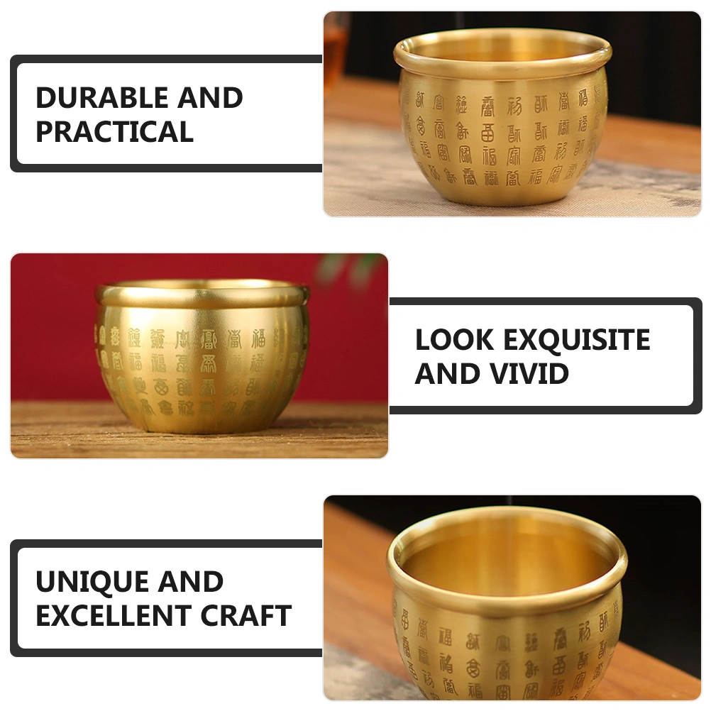 Wealth Luck Bowl Small Treasure Basin Fortune Bowl Table Centerpiece Offering Bowl