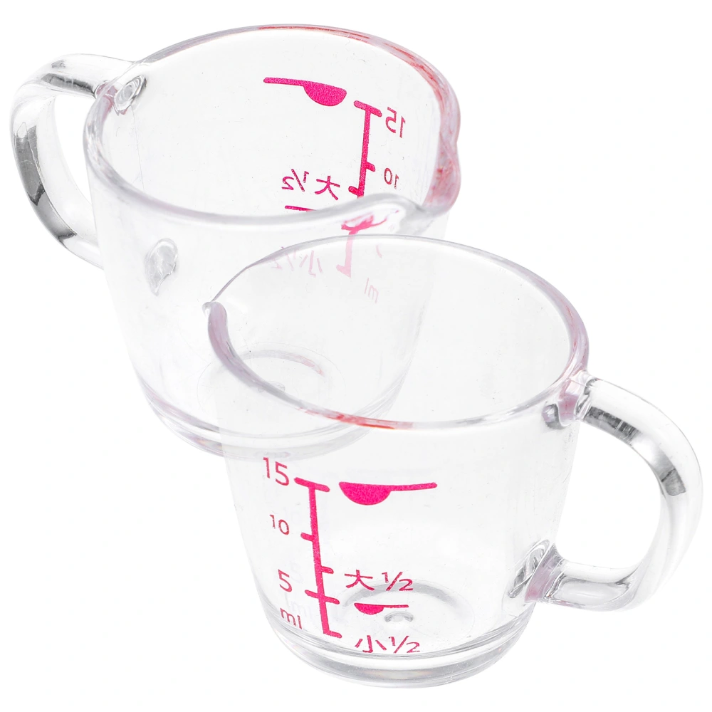 2pcs Measuring Cup with Scale Kitchen Graduated Cup Thickened Small Measuring Cup Milk Cup