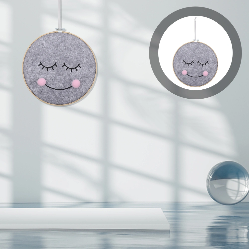 Nordic Style Felt Hanging Ornament Smiling Face Pendant Decor Wall Hanging Ornament