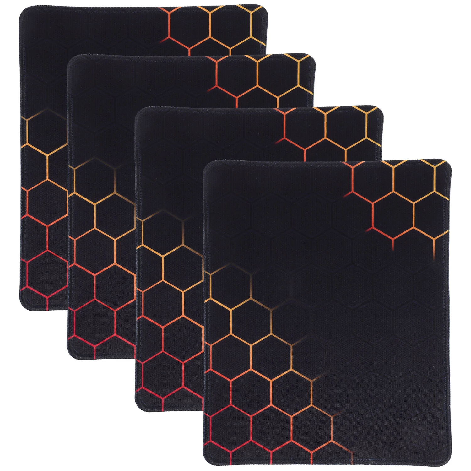 4pcs Mouse Pad Pattern Anti-skid Mouse Pad Travel Office Desktop Mouse Pad