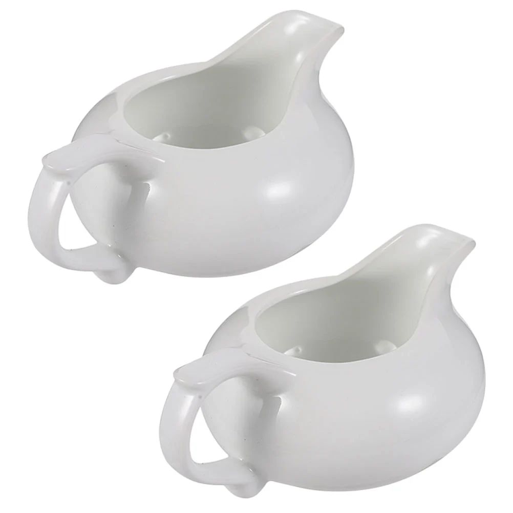 2Pcs Sauce Container Sauce Boat Coffee Ceramic Sauce Cup Ceramic Gravy Boat Gravy Container