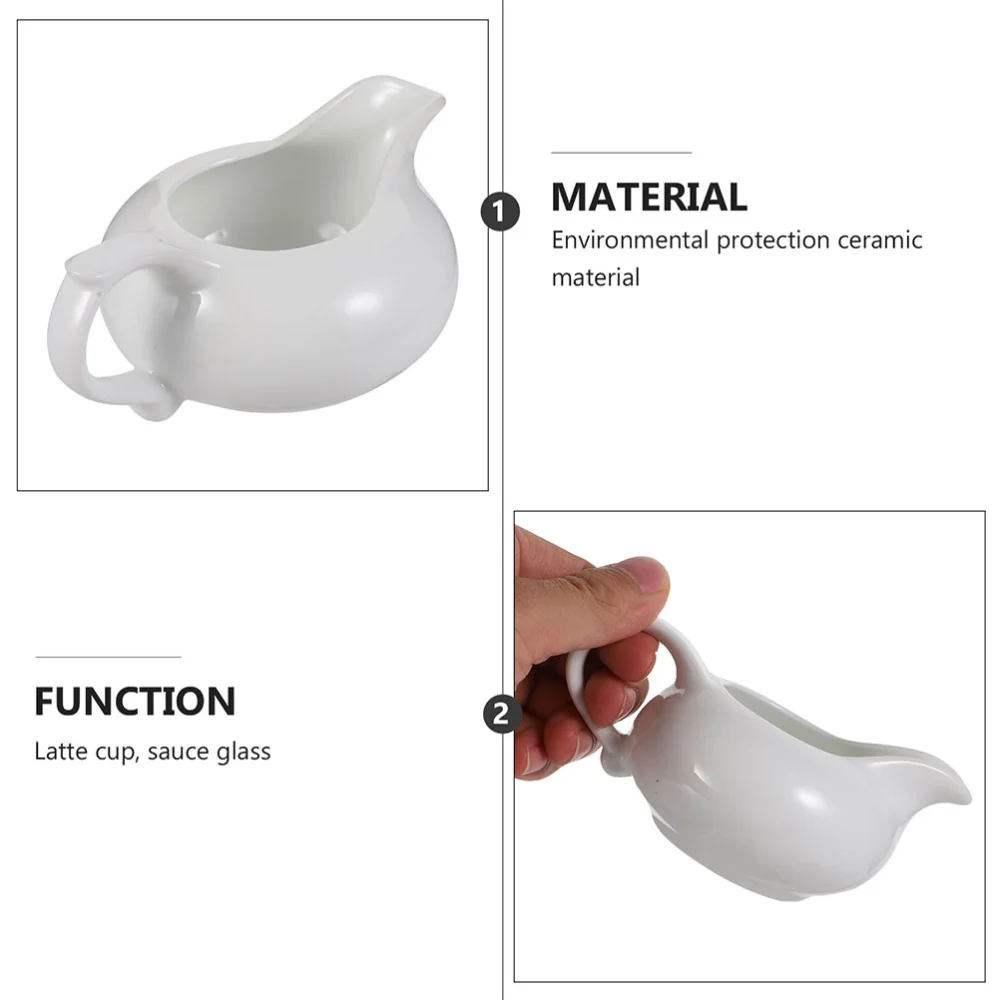 2Pcs Sauce Container Sauce Boat Coffee Ceramic Sauce Cup Ceramic Gravy Boat Gravy Container