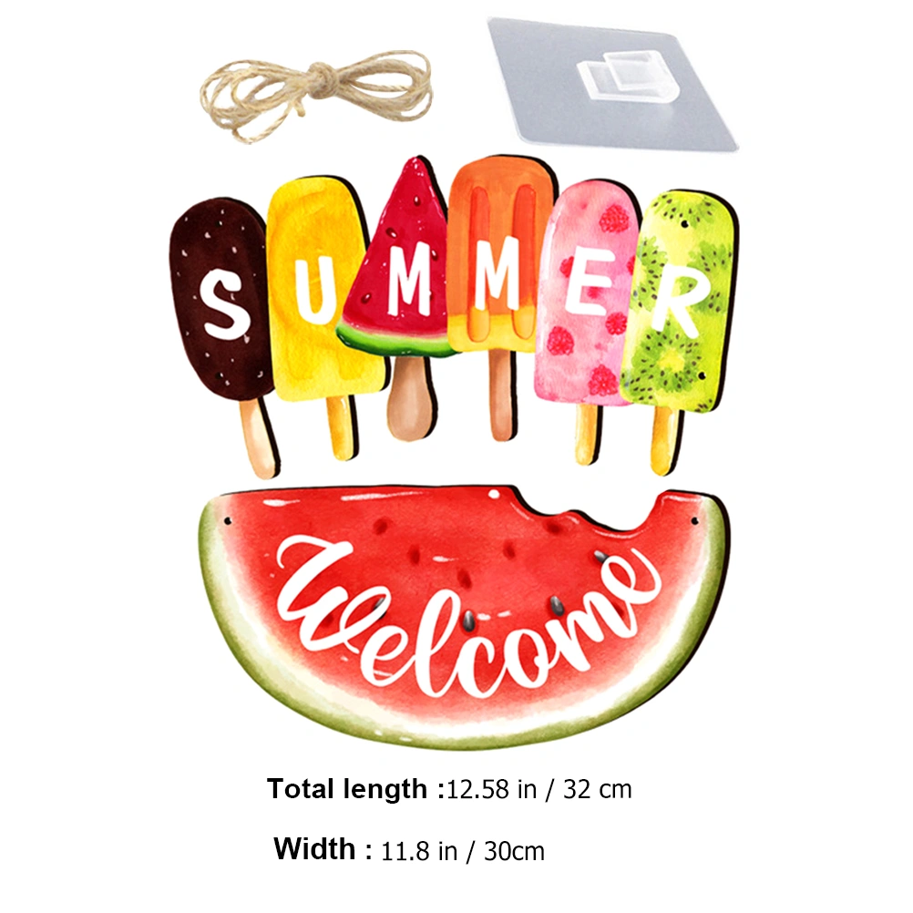 Wood Sign Hanging Ornament Beach Wooden Sign Hanging Luau Party Decoration