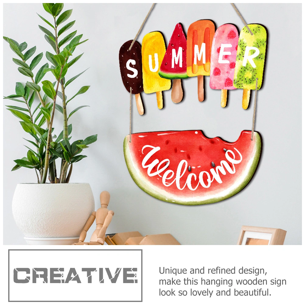 Wood Sign Hanging Ornament Beach Wooden Sign Hanging Luau Party Decoration