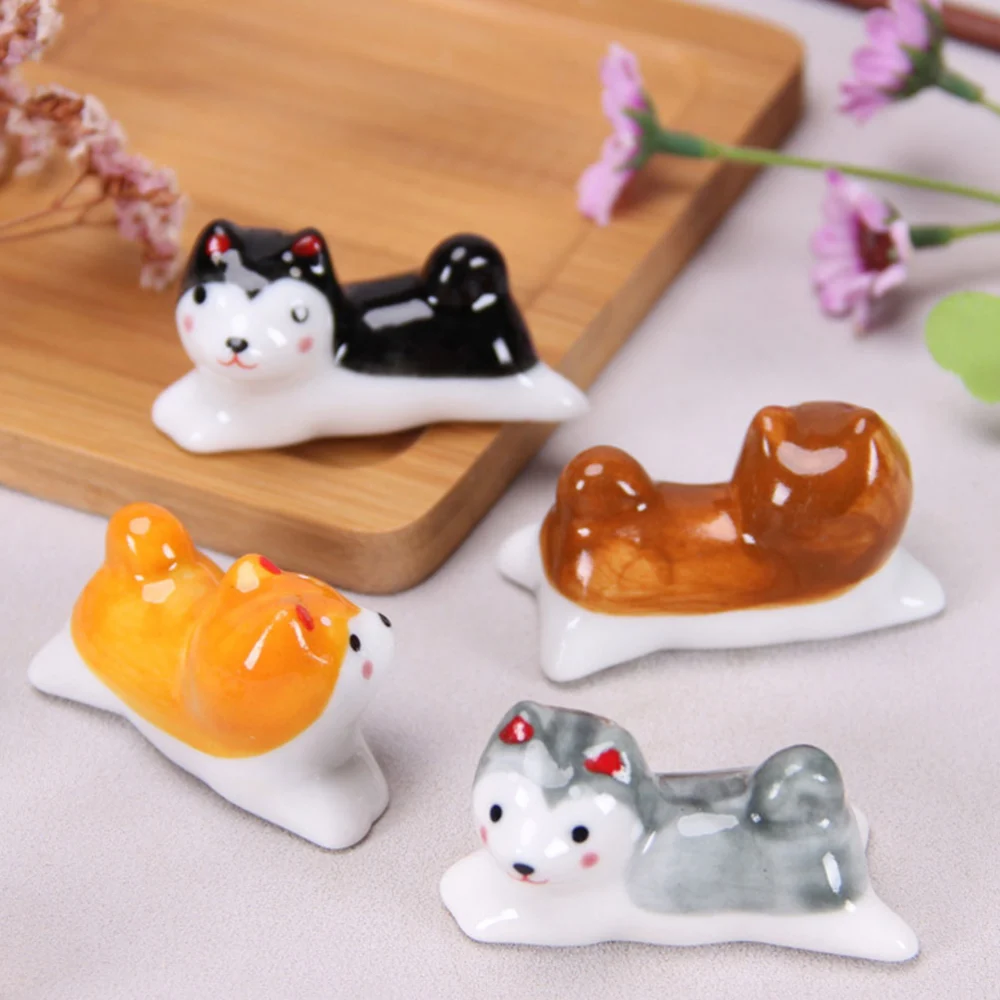 4Pcs Lovely Chopstick Rests Desktop Chopstick Holders Daily Use Spoon Rests Home Accessory