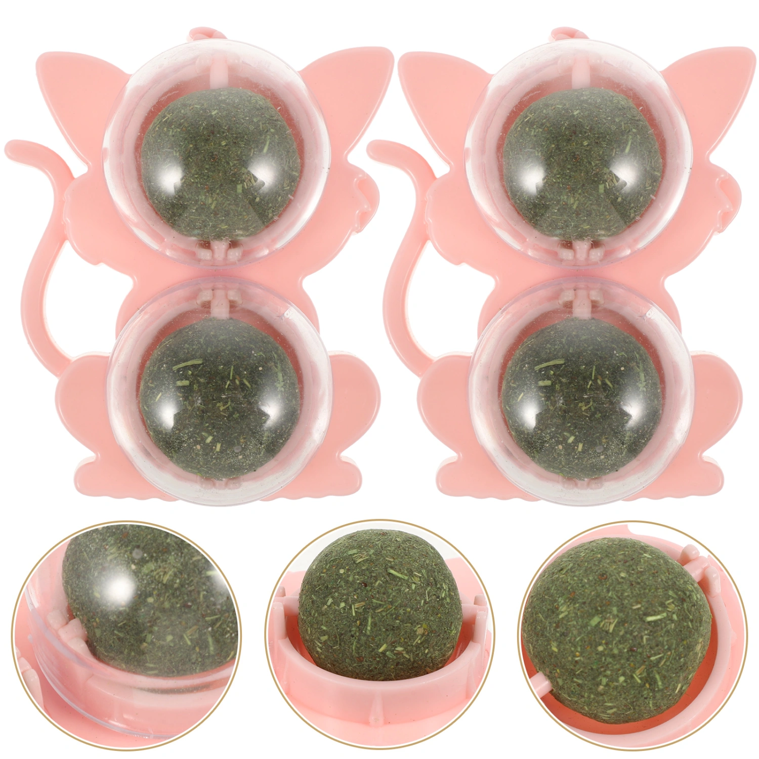 2pcs Cat Catnip Balls Indoor Catnip Toy 2-in-1 Catnip Ball Cat Plaything