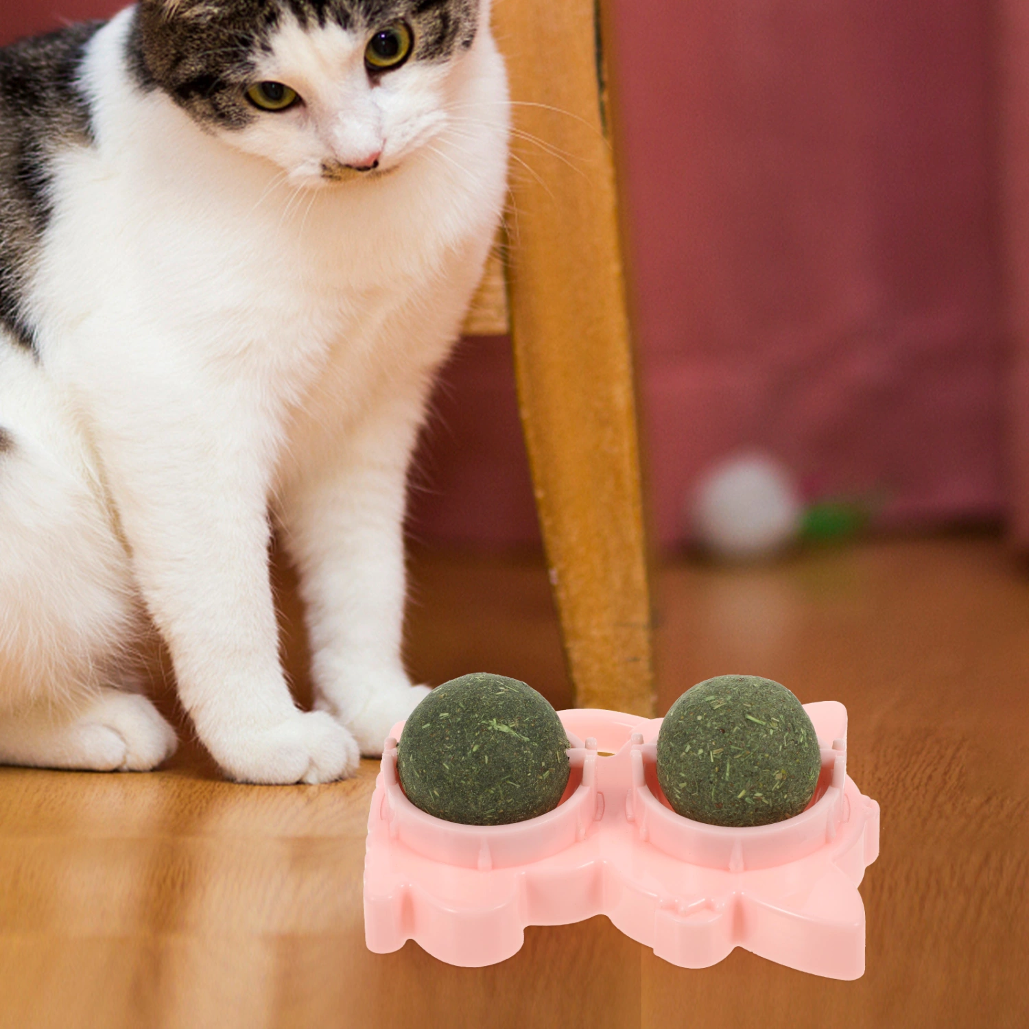 2pcs Cat Catnip Balls Indoor Catnip Toy 2-in-1 Catnip Ball Cat Plaything