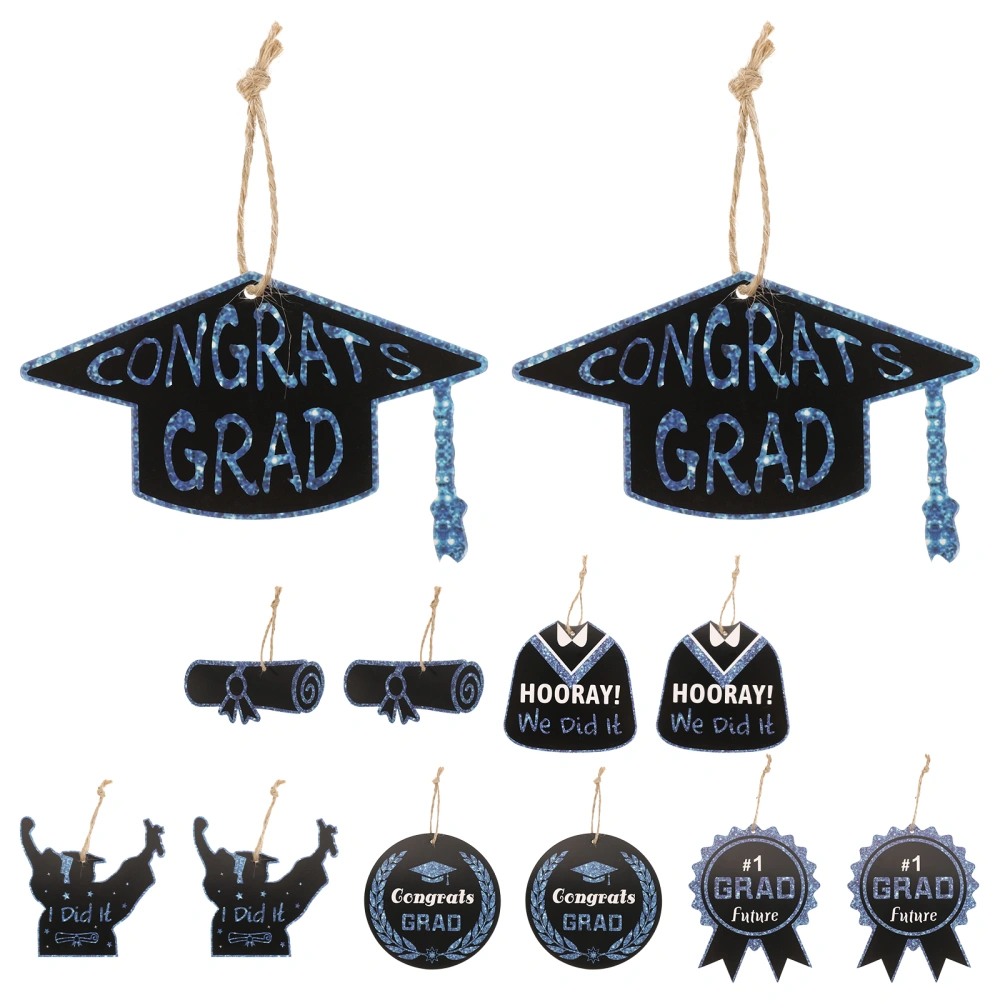 12pcs Hanging Paper Sign Graduation Sign Garden Tree Hanging Paper Sign Grad Photo