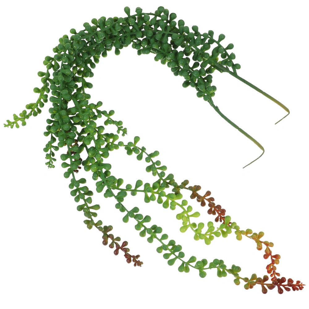 2pcs Fake String of Pearls Decorative Fake Lifelike Plant Indoor Hanging Vine Fake String of Pearls Plant