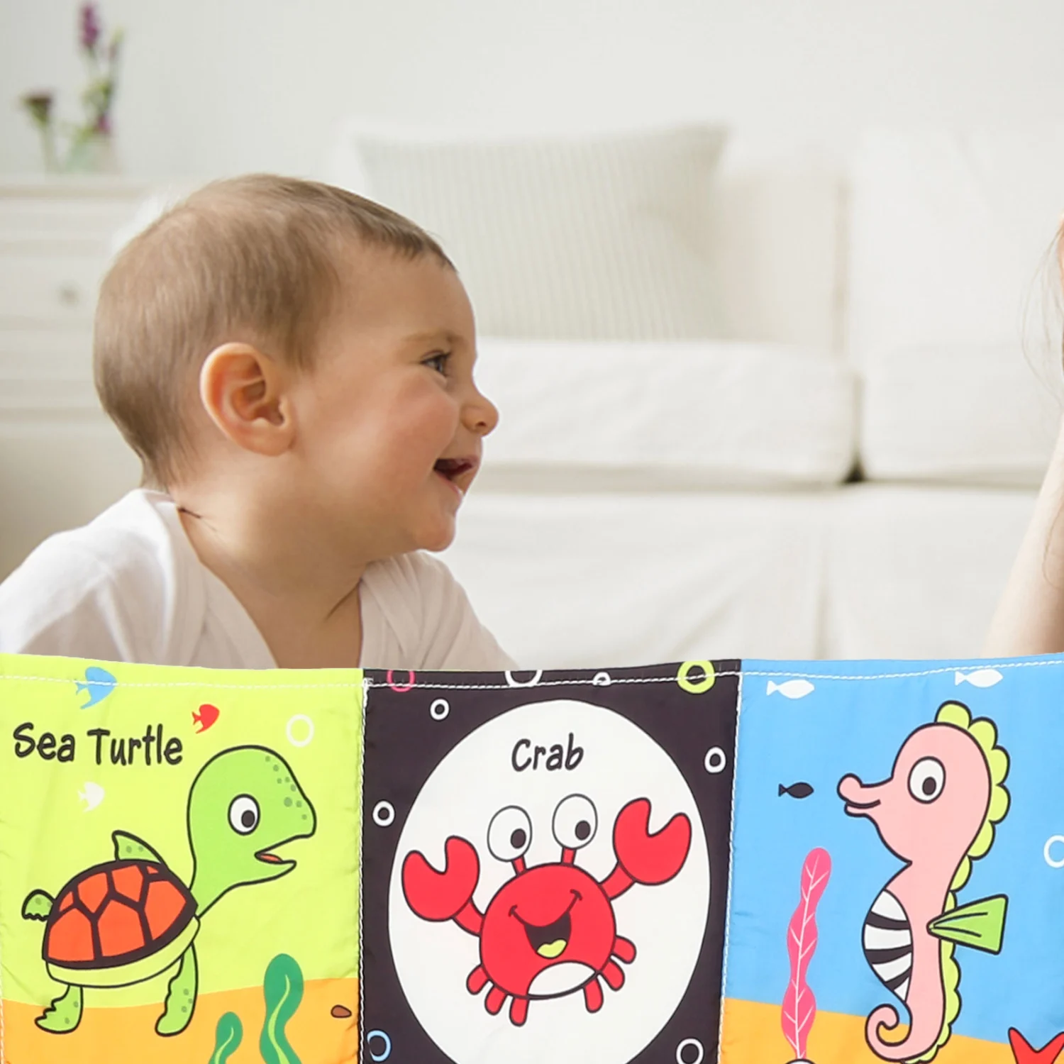 Baby Cloth Book Cartoon Design Baby Book Toy Baby Foldable Cloth Book Early Educational Toy