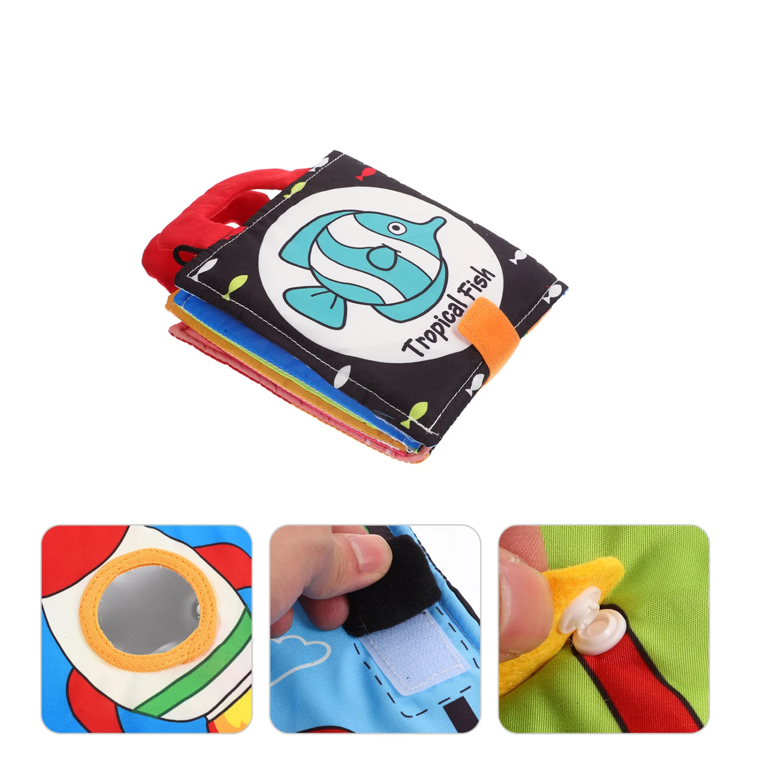 Baby Cloth Book Cartoon Design Baby Book Toy Baby Foldable Cloth Book Early Educational Toy