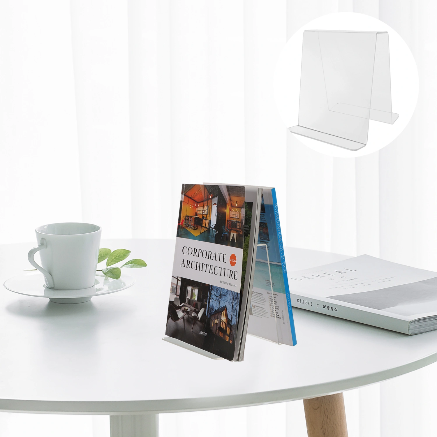 Clear Vinyl Record Holder Acrylic Vinyl Record Display Stand Desktop Album Storage Holder