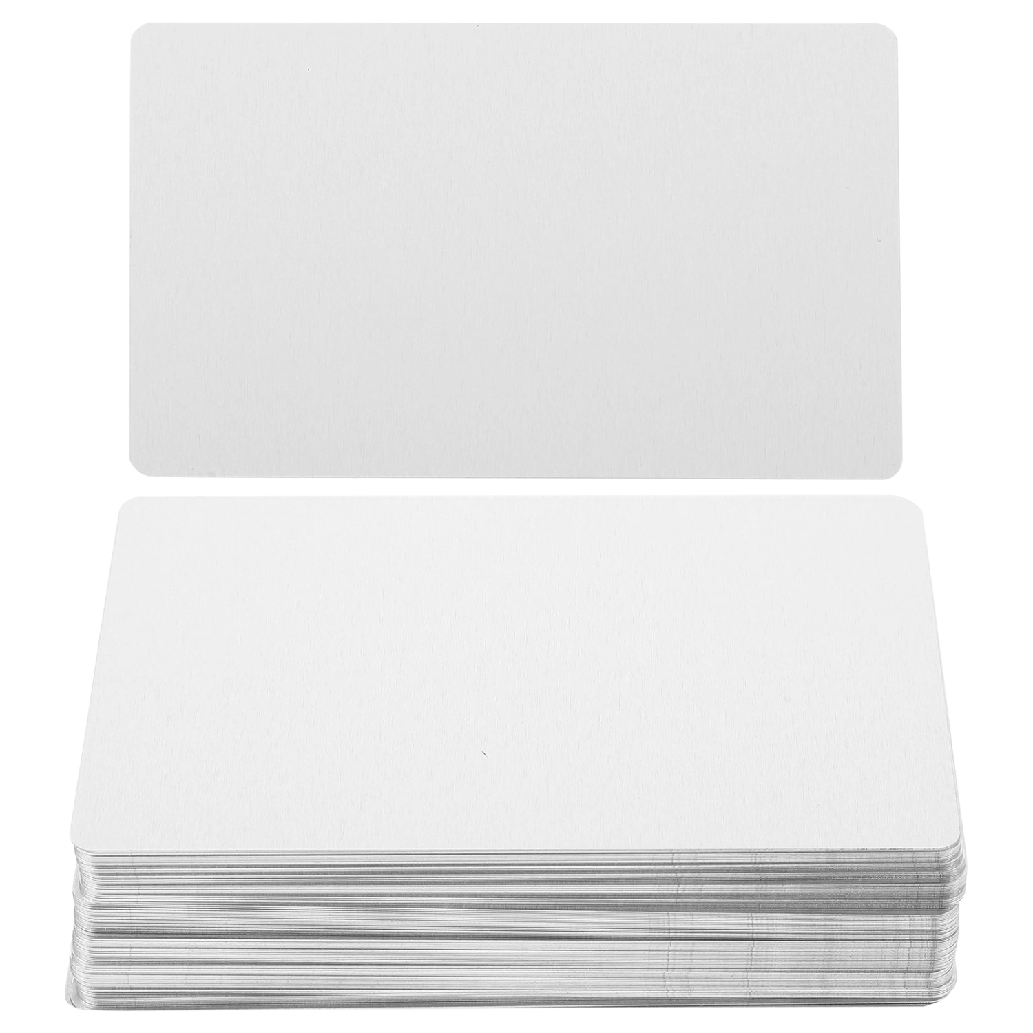 100Pcs Blank Metal Cards Sublimation Metal Business Cards Thick Business Cards Name Cards