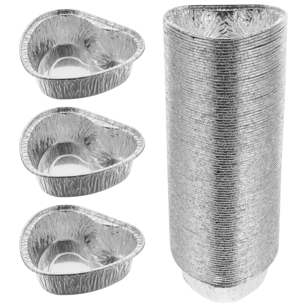 100Pcs Cupcake Baking Cups Party Gathering Aluminium Foil Baking Cups Pudding Containers