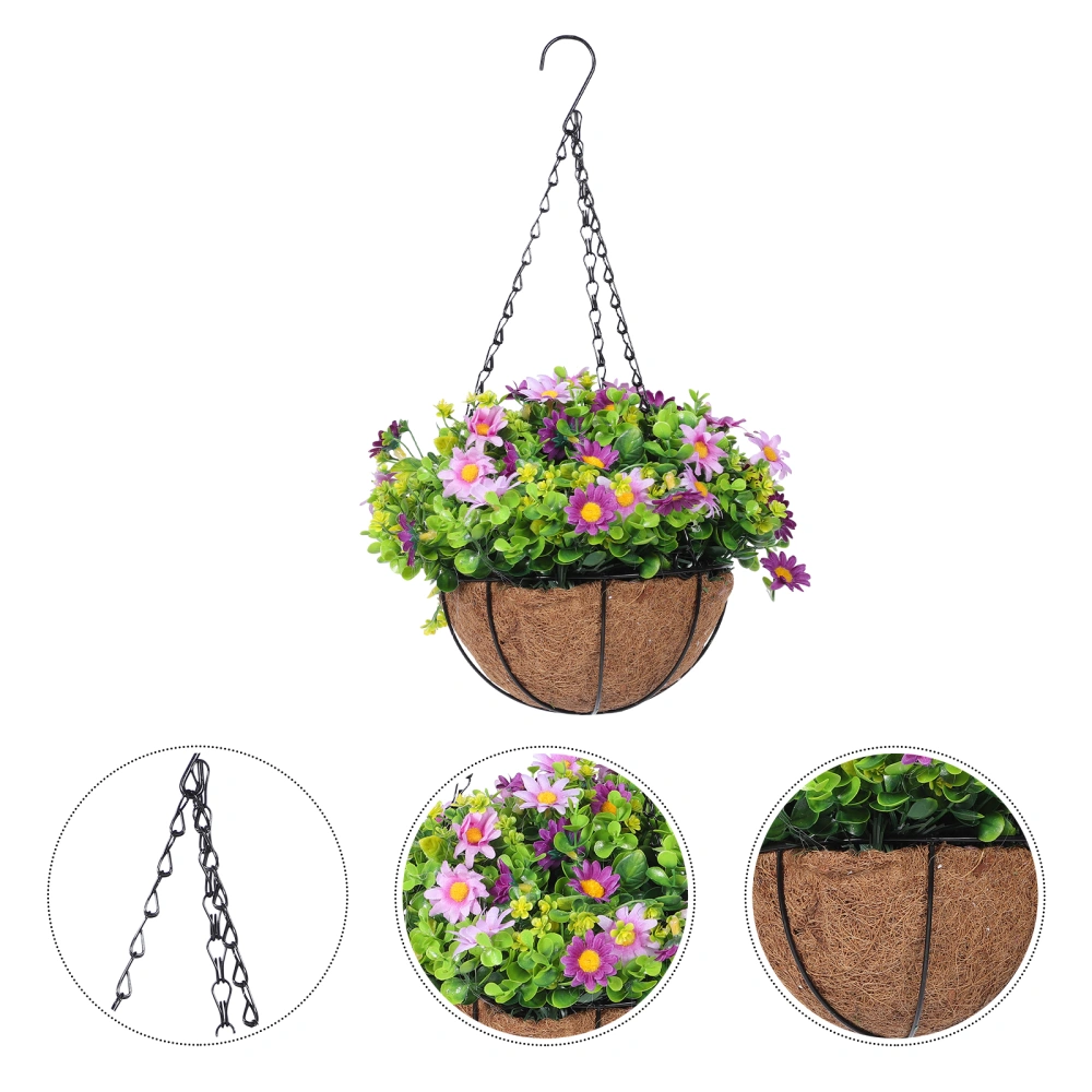 Artificial Hanging Flowers Basket Hanging Flower Basket Decor Garden Ornament