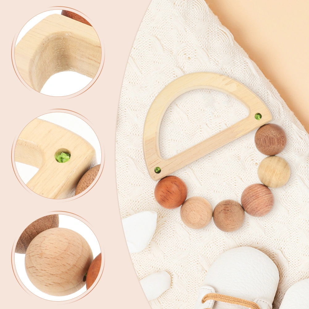 Baby Wooden Rattle Toy Wood Rattle Grasping Toy Toddler Wooden Rattle Educational Toy