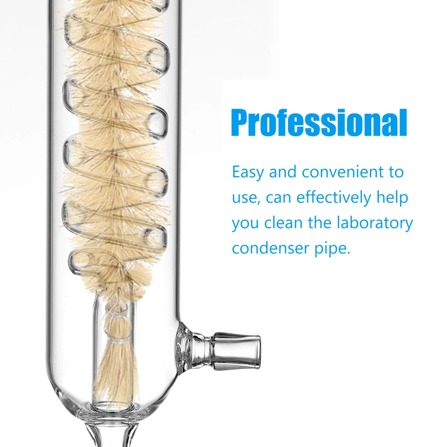 2pcs Laboratory Brushes Tubes Cleaning Brush Condenser Pipe Brushes Long Brushes