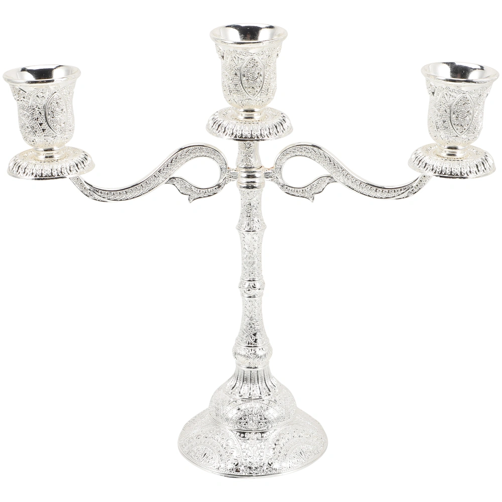 Zinc Alloy Candle Holder Pillar Candle Holder for Wedding Party Banquet