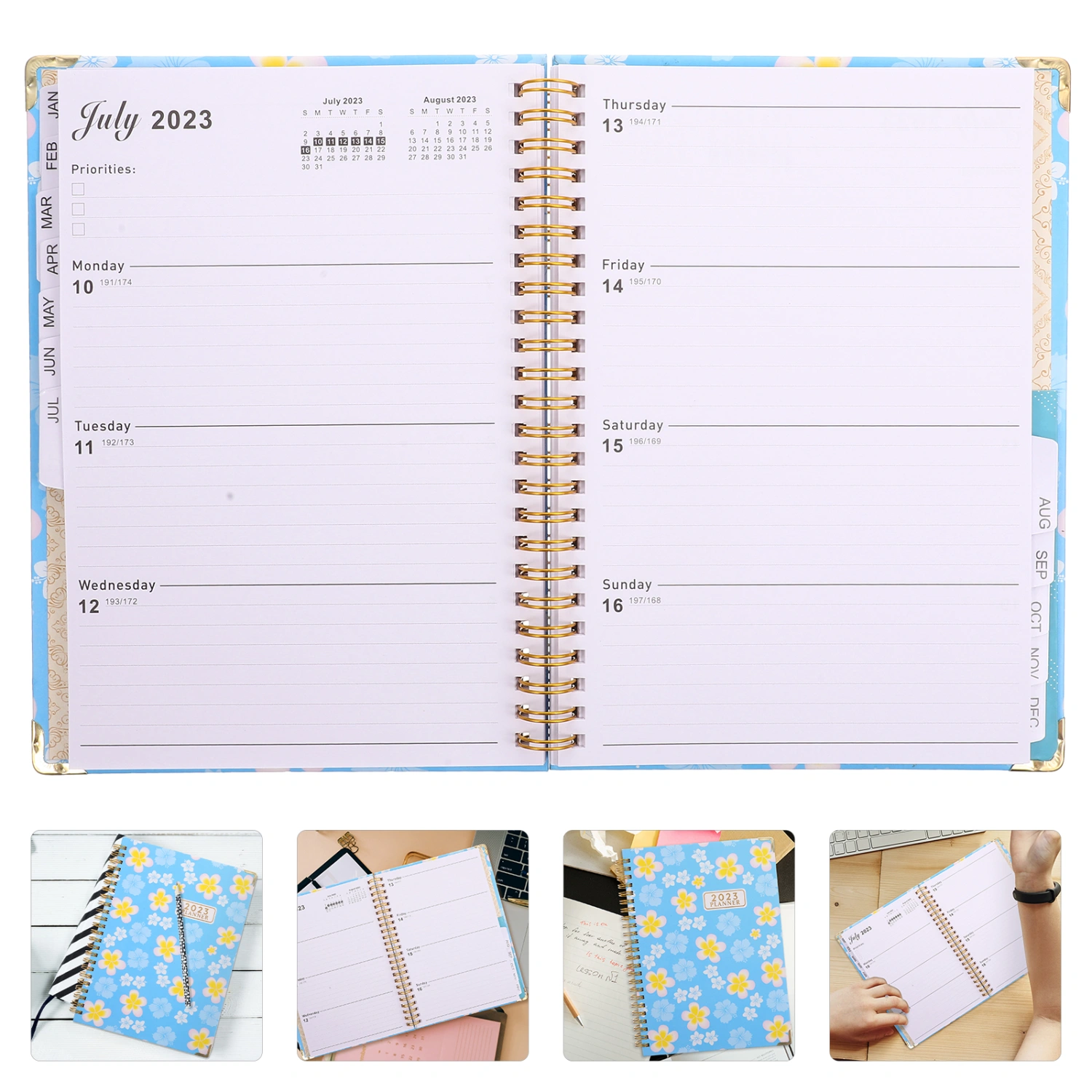 Decorative Planner Notebook Monthly Planner Multi-use Notebook Yearly Design Planner
