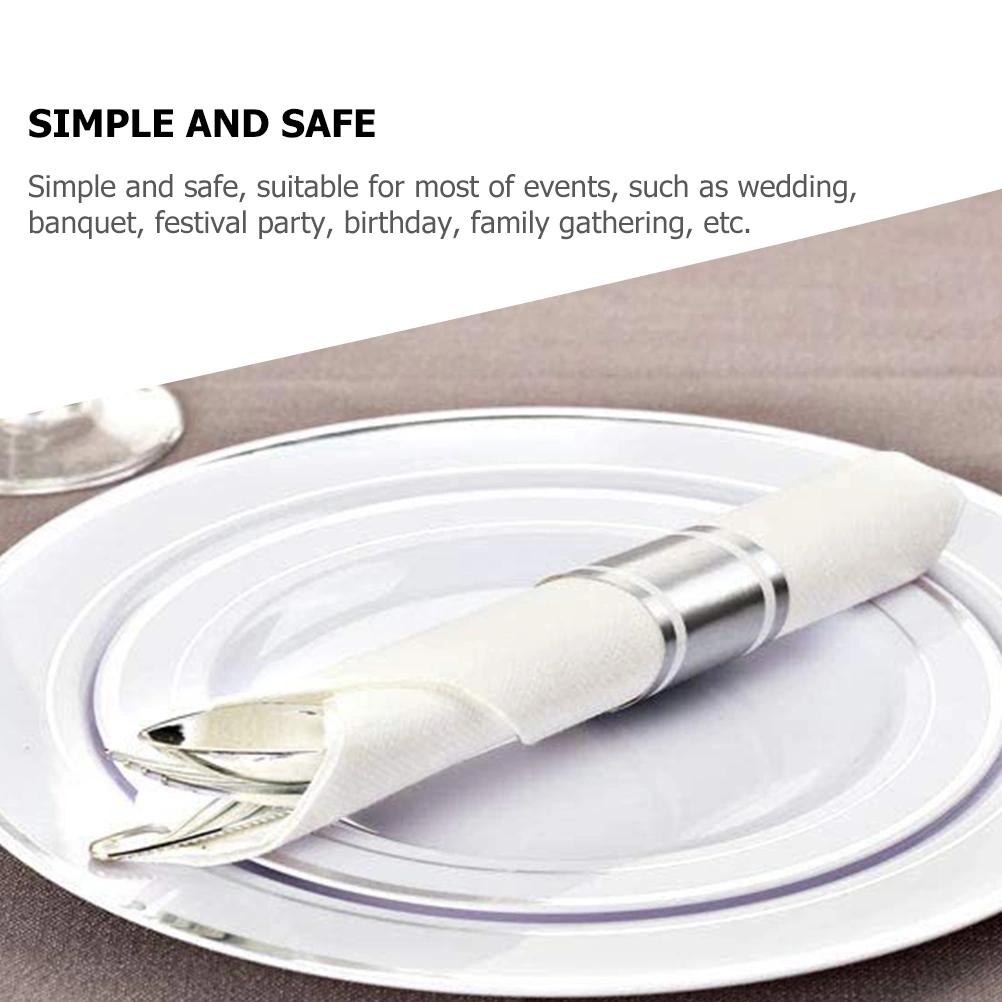 2 Sets  Party Cutlery Set Disposable Forks Spoon Napkin Flatware Serving Kit