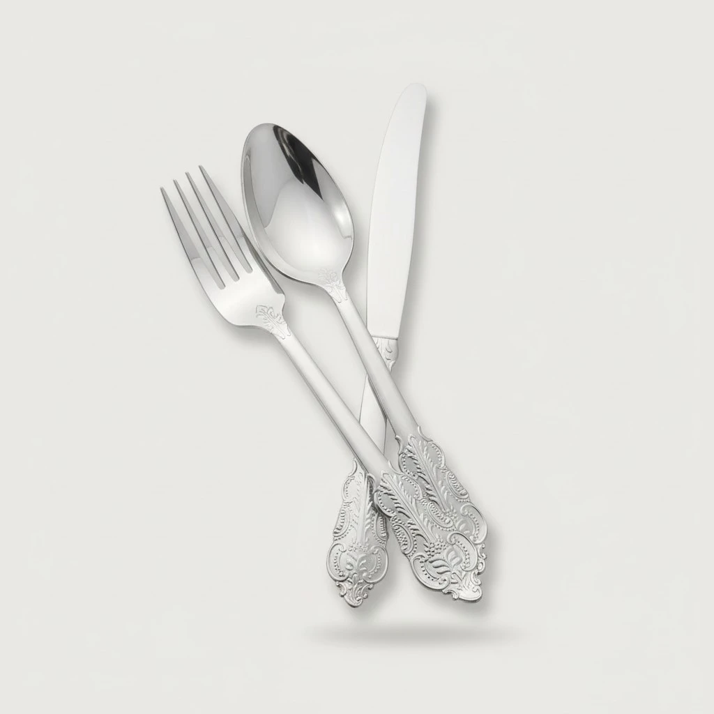 2 Sets  Party Cutlery Set Disposable Forks Spoon Napkin Flatware Serving Kit
