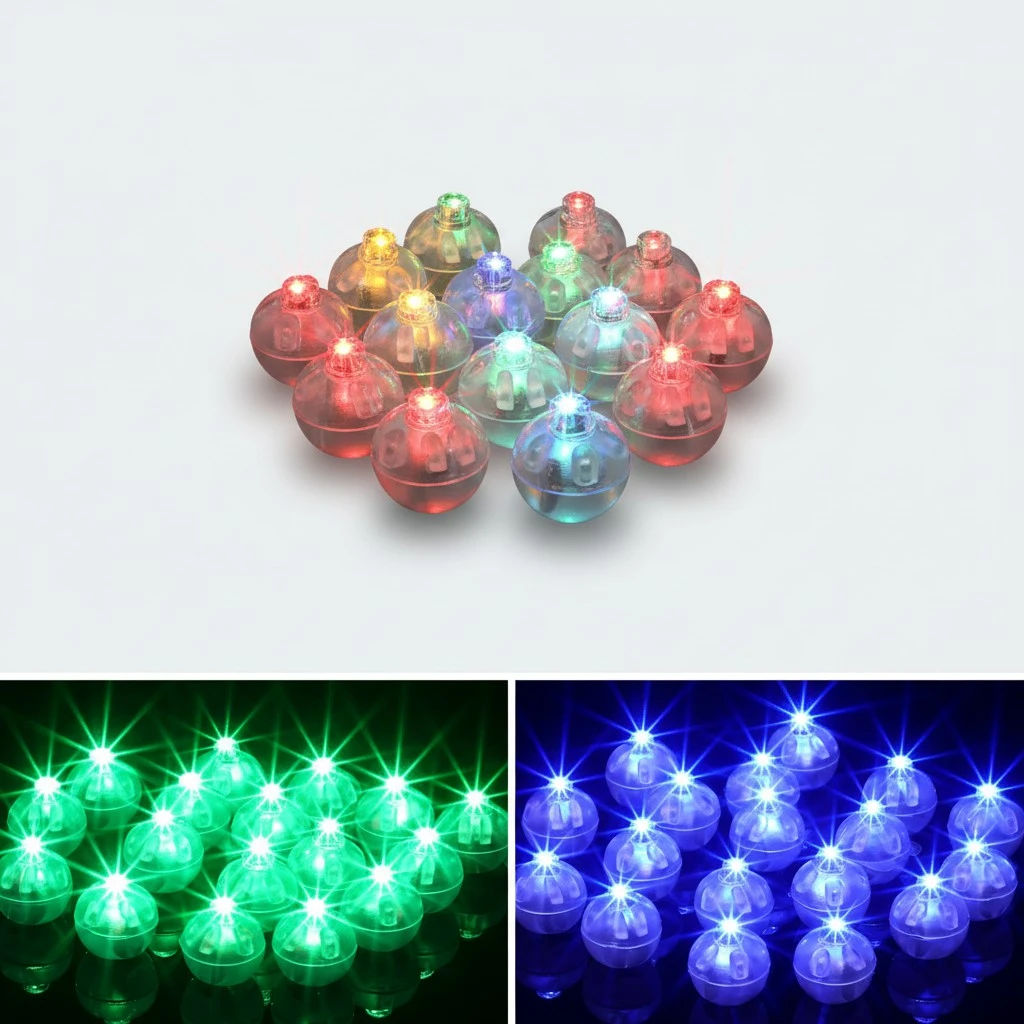 120 Pcs LED Balloon Lights Round LED Ball Lamps Tiny Light Up Lights for Party Birthday Festival Decorations