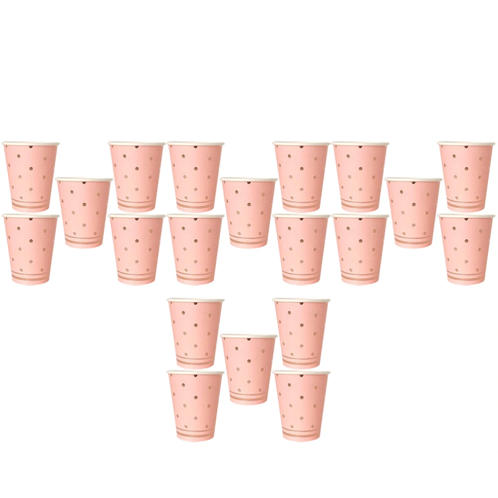 20pcs Gold Stamping Dot Paper Cups Disposable Paper Cups Birthday Party Supplies