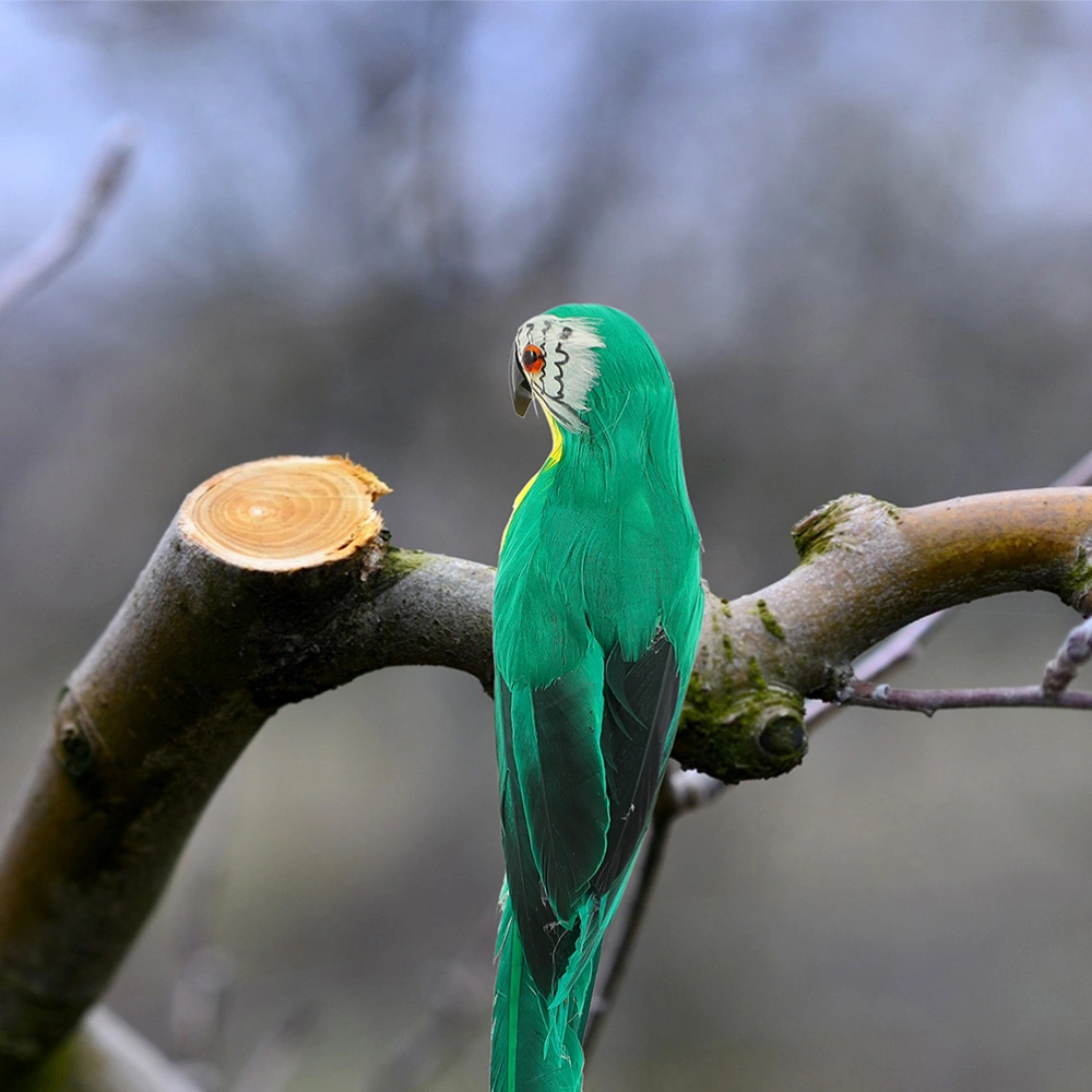 2pcs Artificial Bird Lifelike Parrot Model Simulation Parrot Decor Garden Decor