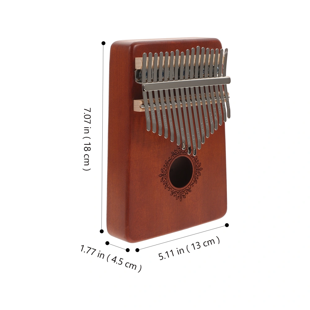 Vintage Kalimba 17 Keys Thumb Piano Musical Instrument for Beginner Student