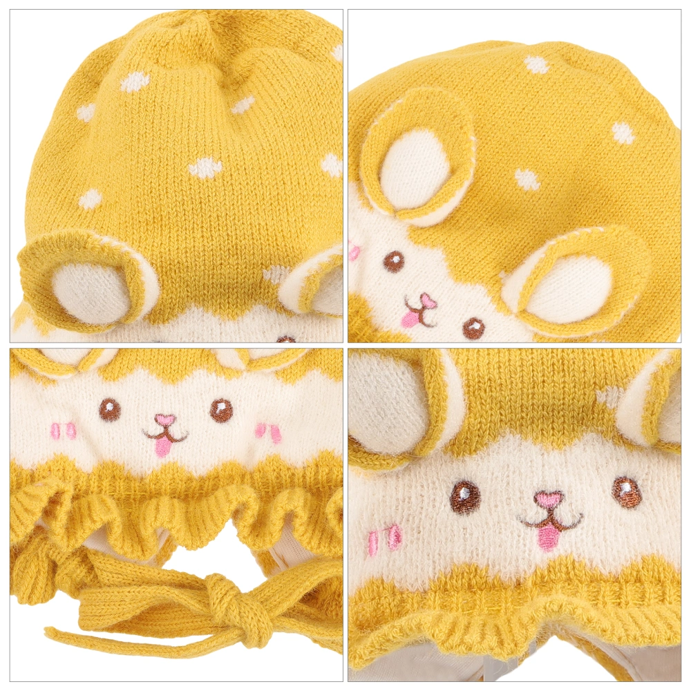 Baby Knitting Hat Baby Beanie Hat Warmth Baby Knitted Hat Rabbit Ear Hat Ear Protection Baby Hat